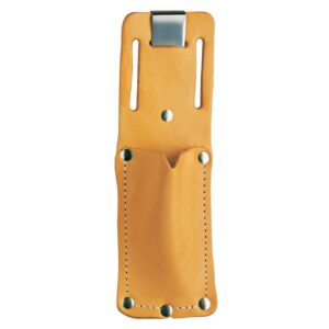 Leather Box Cutter Holster with Metal Clip